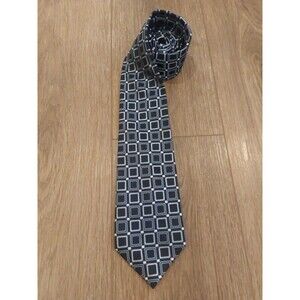 j ferrar Blue Geometric Silk Tie